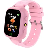 Ruopoem Smartwatch Kinder mit SIM Karte, Kinderuhr Telefon mit Anruffunktion SMS 25 Spiele SOS Kamera Musik Wecker Schrittzähler HD Touchscreen, Kinder Smartwatch Geschenke für Mädchen Jungen