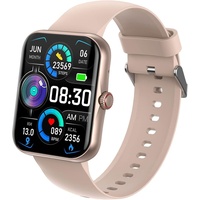 Smartwatch Damen Herren Smartwatch mit Telefonfunktion 1,83 Zoll Touchscreen Fitness-Tracker, Herzfrequenz, Schlafüberwachung,37 Sportmodi Android...