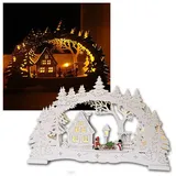 Star Trading LED Schwibbogen Village Lichterbogen 10 LEDs warmweiß