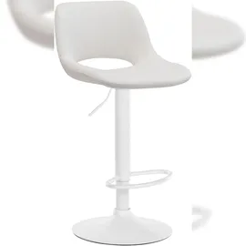 CLP Barhocker Camden Samt Creme Metall matt Weiss