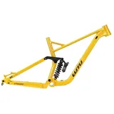 HIMALO 27.5er/29er Federung Mountainbike-Rahmen Federweg 140mm Boost Rahmen 12x148mm Steckachse Enduro Rahmen 16''/18'' Scheibenbremse DH/AM/XC Downhill-Rahmen Mit Stoßdämpfern Hinten(Geel,L(18''))