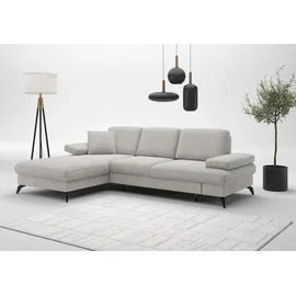 sit&more Eckcouch Polyester mit Bettfunktion 3-Sitzer Grau