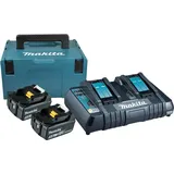 Makita Power Source Kit 18 V Li-Ion 2 x 5,0 Ah + DC18RD Ladegerät + Makpac 197629-2