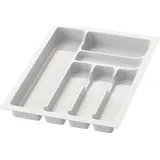 sossai® Divio Besteckeinsatz für Schubladen 33 x 49 cm 6 Fächer weiß