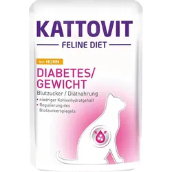 Kattovit Diabetes/Fressendes Huhn 85g Beutel