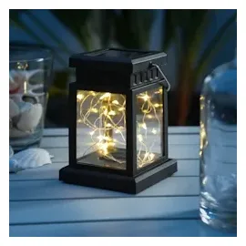 MARELIDA LED Solar Mini Laterne Gartenlaterne Gartenleuchte Lichtsensor 12,5cm