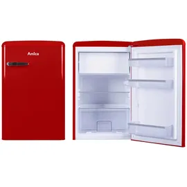 Amica KS 15610 R Retro-Kühlschrank (108 l, 860 mm hoch, Rot)