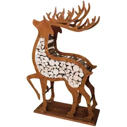 Badeko Hirsch-Holzregal in Edelrostoptik