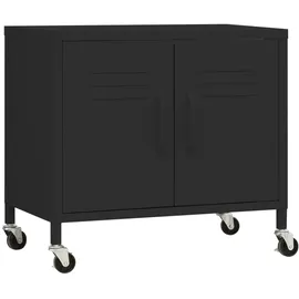 vidaXL Lagerschrank Schwarz 60x35x56 cm Stahl