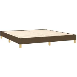 vidaXL Boxspringbett mit Matratze & LED Dunkelbraun 180x200 cm Stoff