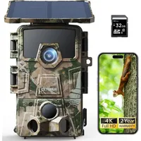 CEYOMUR Solar Wildkamera 4K 30fps, 60MP Wi-Fi 6 Wildkamera