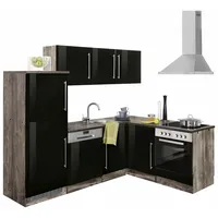 Kochstation Winkelküche »KS-Samos«, mit E-Geräten, Stellbreite 230 x 170