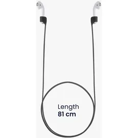 kwmobile Magnetisches Kopfhörer Halteband für Apple Airpods 1 2 3 / Airpods Pro 2 Zubehör / Headphones Anti Lost Gurt zum Joggen / 80cm Kopfhörer Halterung - Schwarz