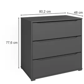 Vicco Ruben 80 x 77,6 x 48 cm Anthrazit
