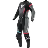 Dainese Fulminea S26 Damen 2-Teiler Motorrad Lederkombi, schwarz-pink-blau, Größe 42
