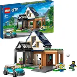 LEGO City Familienhaus mit Elektroauto Puppenhaus Set mit Spielzeugauto und Zubehör, Bauen mit Modulen, modulares Bau-Spielzeug für Kinder... - Bunt