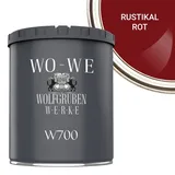 WO-WE Bodenversiegelung Betonfarbe Bodenfarbe Bodenbeschichtung W700, 1-10L, Seidenglänzend rot