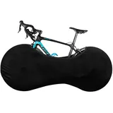 Schwarz Fahrradabdeckung, Waschbar Fahrradschutzhülle, Fahrradplane Fahrradgarage Innenbereich Staubdicht Fahrradschutzhülle, Fahrradhülle für Mountainbikes und Rennräder