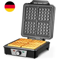 Waffeleisen Für 4 Belgische Waffeln, 1200 W Waffel Elektrisch Mit Antihaftbeschi