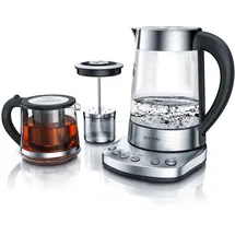 Arendo 1,7 l Edelstahl Silber