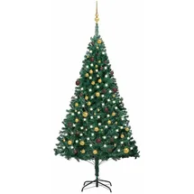vidaXL Künstlicher Weihnachtsbaum mit Beleuchtung Grün 210 cm