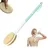 Elzle Rückenbürste Duschbürste, 44 cm Körperduschbürste Badebürste mit langem stiel,Doppelseitige Massagebürste Peelingbürste zum Entfernen Abgestorbener Haut, CellGulite Grün