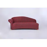 Better Home 3-Sitzer Sofa Loretta mit linker Armlehne, ca. 193 x 83 x 85 cm - Rot Kariert