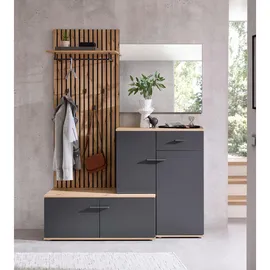 Stella Trading Fynn Kompaktgarderobe 148x199x38 grau
