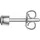 True Rebels Ohrstecker TR309 schwarz silber Edelstahl mit Zirkonia 3,7