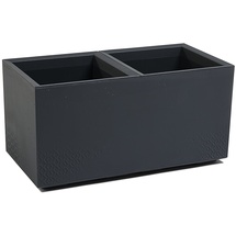 Ondis24 Pflanzkübel 80 Caro Rollen 100 Prozent Recycled Anthrazit Blumentopf Pflanzgefäß