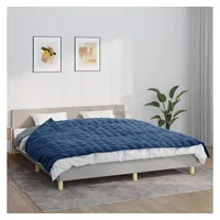 vidaXL Gewichtsdecke Blau 155x220 cm 7 kg Stoff