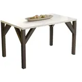ENDO Möbel Endo-Moebel Esstisch Baltika 130cm - 240cm erweiterbar ausziehbar Holz Küchentisch Weiß Hochglanz, Holzwerkstoff, Rechteckig,Rechteckig, 90x75x130 cm, Esszimmer, Tische, Esstische