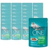 PURINA ONE® Nassfutter für Katzen Indoor Formula, 26 x 85 g