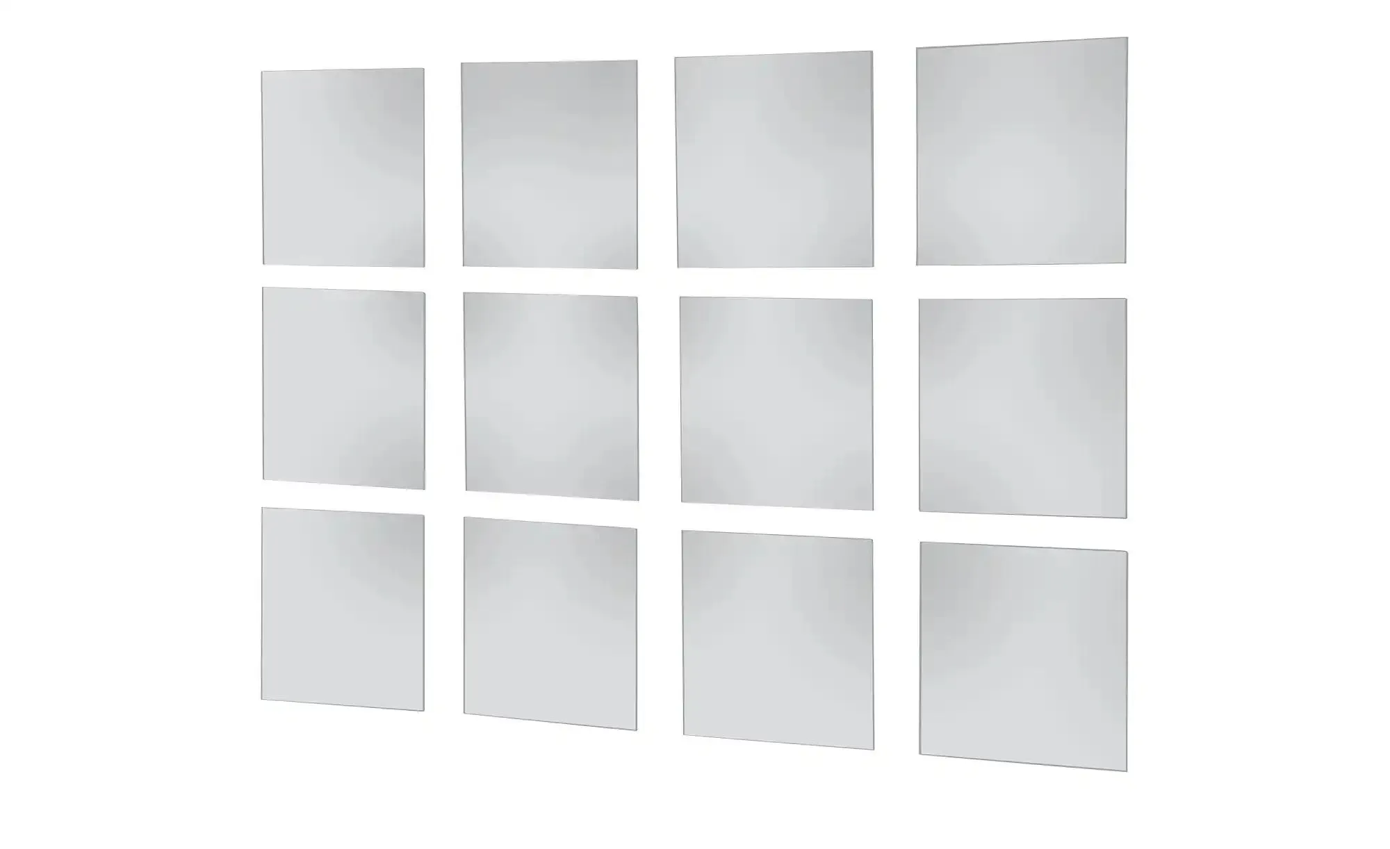 Spiegelkachel 12er Set   ¦ verspiegelt ¦ Glas,Aluminium ¦ Maße (cm): B: 15 H: 15 T: 0.3