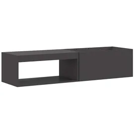 vidaXL - Feuerplatz Schwarz 160 x 45 x 35 cm, Kaltgewalzter Stahl.