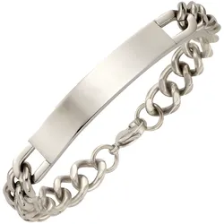 Firetti Armband »Schmuck Geschenk Armkette ID-Platte, Doppelpanzerkette« Firetti silberfarben