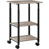 luxuskollektion Druckertisch Rollbar mit 3 Ebenen arretierbaren Rädern 48,5 x 40 x 67