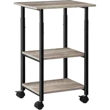 luxuskollektion Druckertisch Rollbar mit 3 Ebenen arretierbaren Rädern 48,5 x 40 x 67