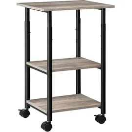 luxuskollektion Druckertisch Rollbar mit 3 Ebenen arretierbaren Rädern 48,5 x 40 x 67
