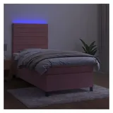 vidaXL Boxspringbett 100 x 200 cm Rosa
