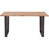 MCA living "Calabria", braun (akazie natur, antik gewischt, akazie natur), B:160cm H:78cm T:90cm, 100% Akazie, Tische, Rechteckiger Esstisch Esstisch Holz-Esstische, Massivholz mit Baumkante