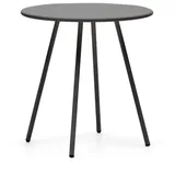 Natur24 Gartentisch Runder Gartentisch Montjoi 70 x 70 x 74 cm Stahl Grau Wohnaccessoire
