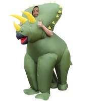 Morph MCGITR Aufblasbares Kostüm, Unisex, Triceratops Dinosaurier Erwachsene, Einheitsgröße