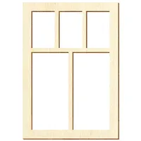 Holz Fenster eckig - Deko Modellbau Größenauswahl, Größe:150 x 105mm, Fenster:Modell 9