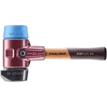 Halder Schonhammer Ø 60 mm Gummi schwarz/TPE-soft blau