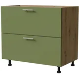 Feldmann-Küchen Schubladenschrank Brerra 90 x 50 x 82 cm Grün