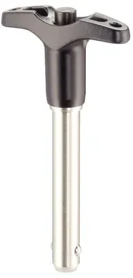 Kugelsperrbolzen, selbstsichernd, mit T-Griff | d1=8 mm / l1=90 mm / Rostfreier Stahl 1.4305 | 22340.0043