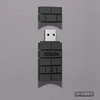 8bitdo Wireless Adapter 2 Adapter Schwarz Nintendo Switch / PS4 / PS3 / Xbox One / Wii U