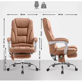 CLP Pacific Kunstleder mit Massagefunktion V2 hellbraun
