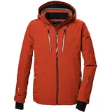 KILLTEC Herren Skijacke/Funktionsjacke mit abzippbarer Kapuze, Schneefang und Unterarmventilation KSW 46 MN SKI JCKT, dunkelorange, M,